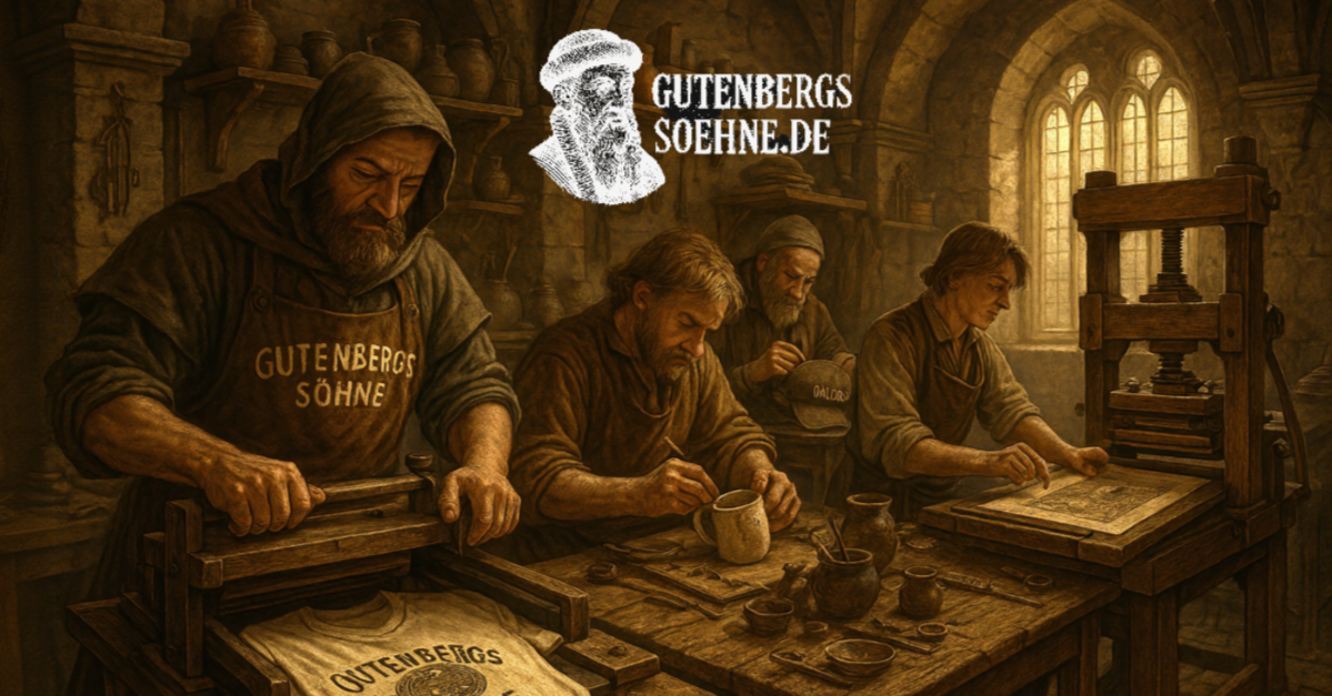 Gutenbergssoehne.de Wort. Werk. Wirkung. TShirts mit Geschichte