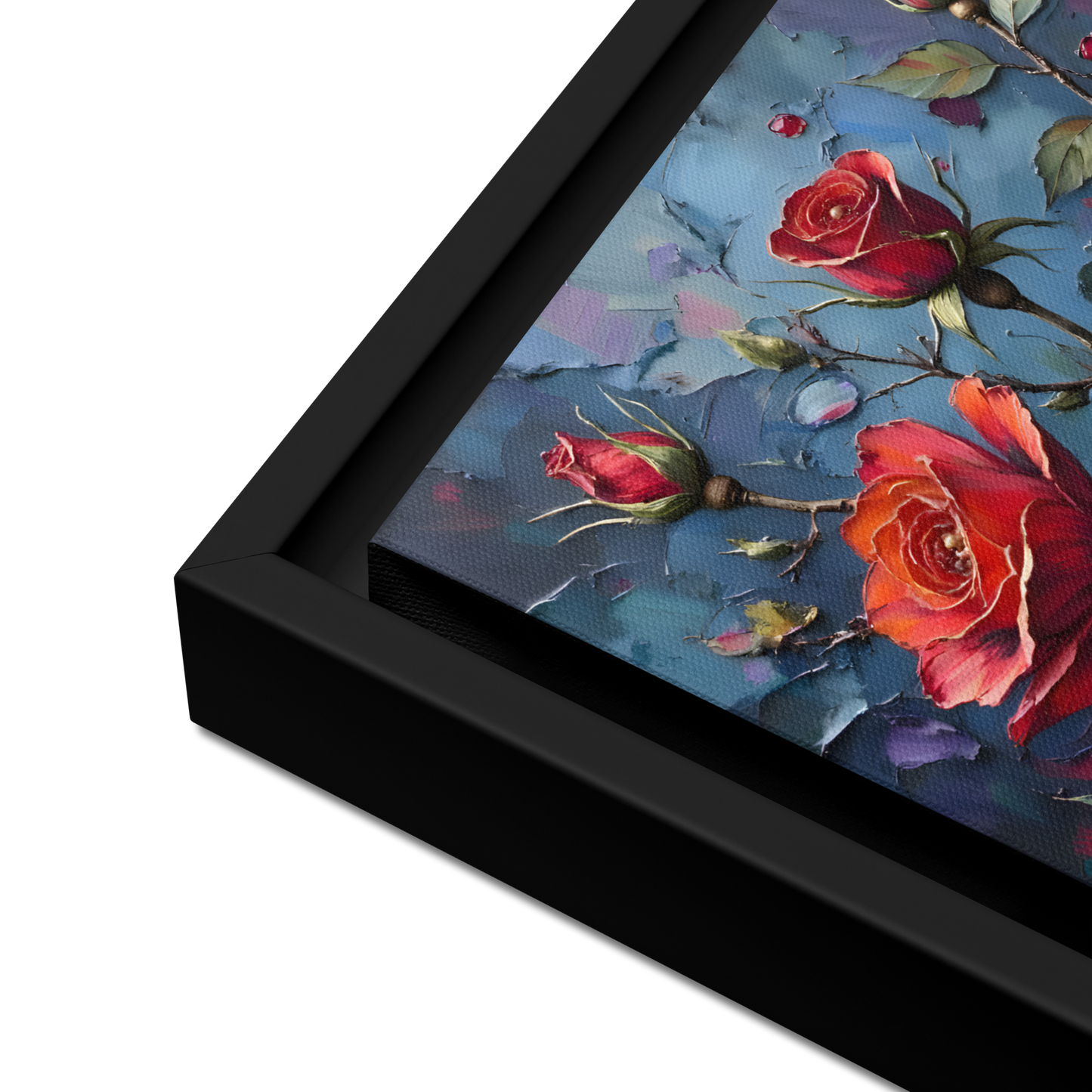 Gerahmte Leinwand „Dunkle Rose“ – Kunst zum Aufhängen, die Eindruck macht 🌹