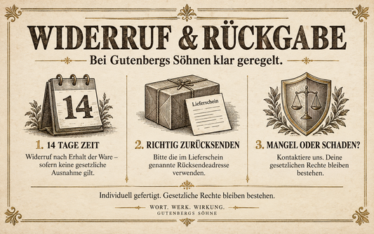 Widerruf und Rückgabe bei Gutenbergs Söhne klar geregelt