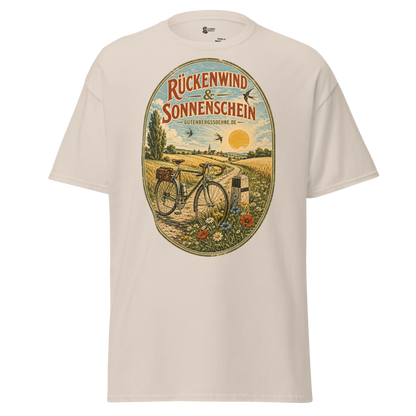 Vintage Unisex T-Shirt Rückenwind und Sonnenschein in natur
