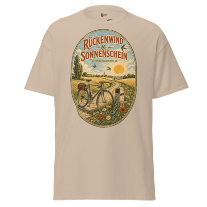 Vintage Unisex T-Shirt Rückenwind und Sonnenschein sandfarben