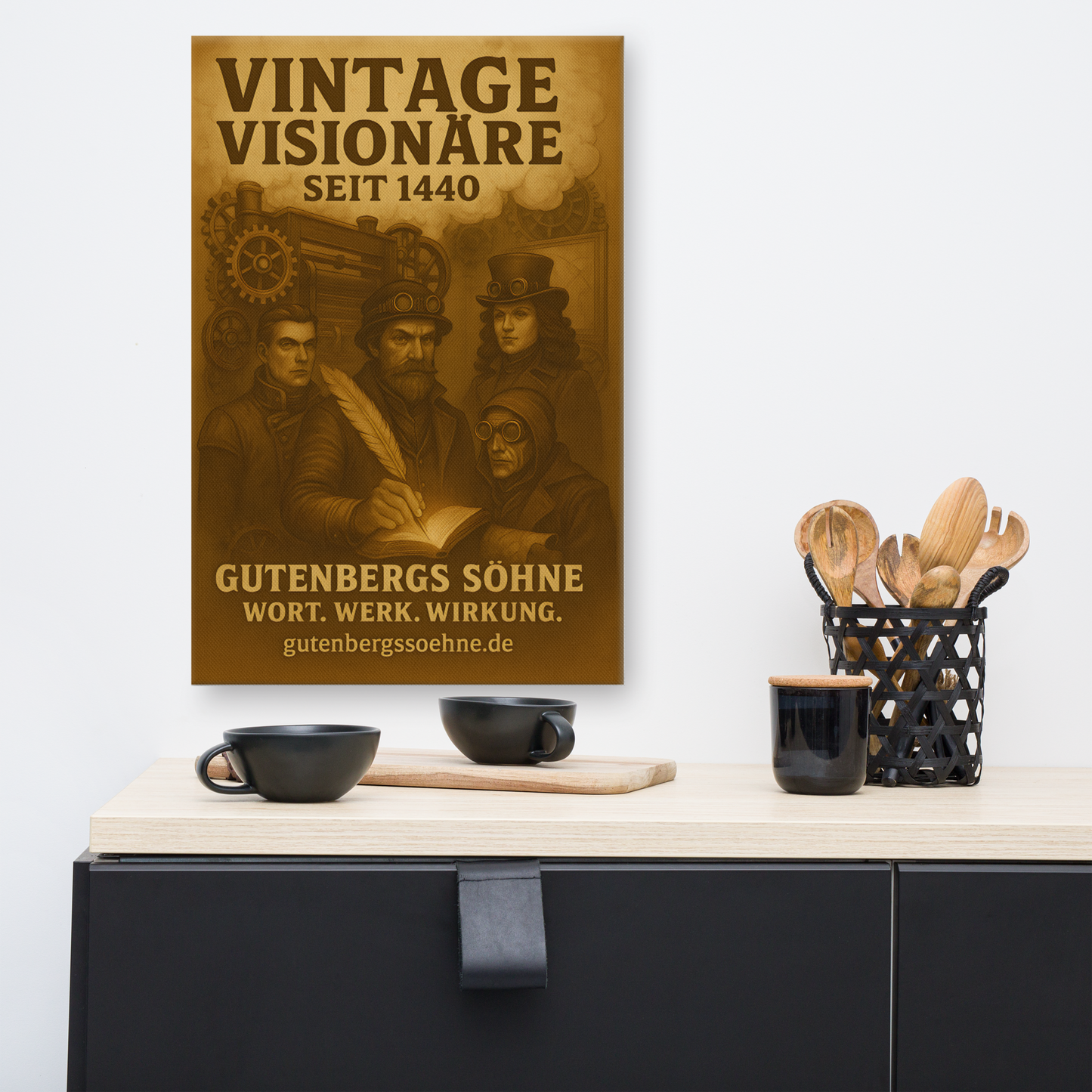 Vintage Visionäre seit 1440 – Wandkunst für echte Charaktere