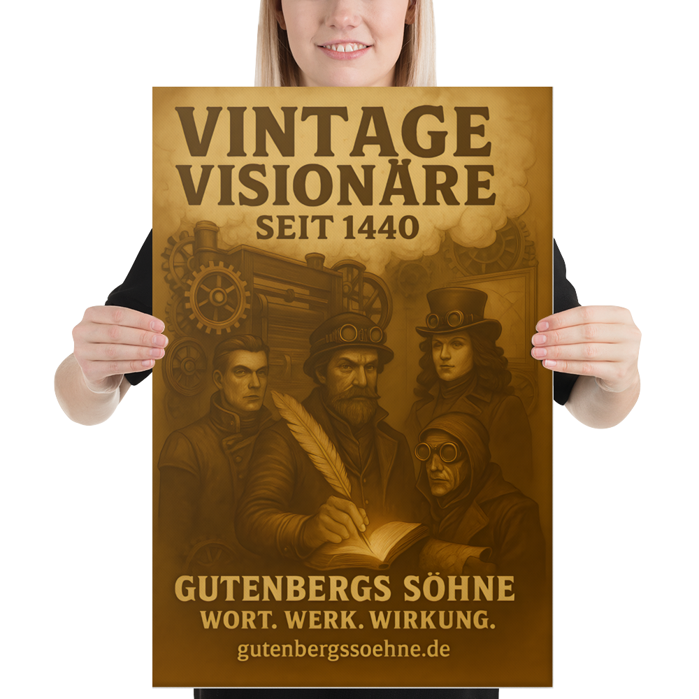 Vintage Visionäre seit 1440 – Wandkunst für echte Charaktere
