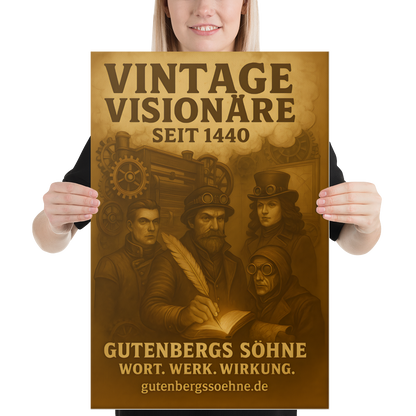 Vintage Visionäre seit 1440 – Wandkunst für echte Charaktere