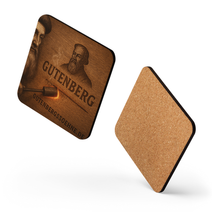 Korkuntersetzer „Gutenbergs Söhne“ – Handwerkskunst trifft Design