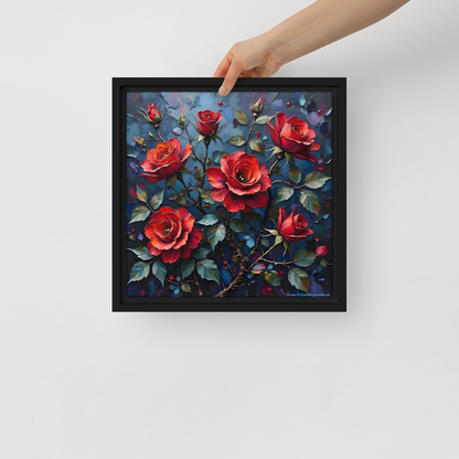 Gerahmte Leinwand „Dunkle Rose“ – Kunst zum Aufhängen, die Eindruck macht 🌹