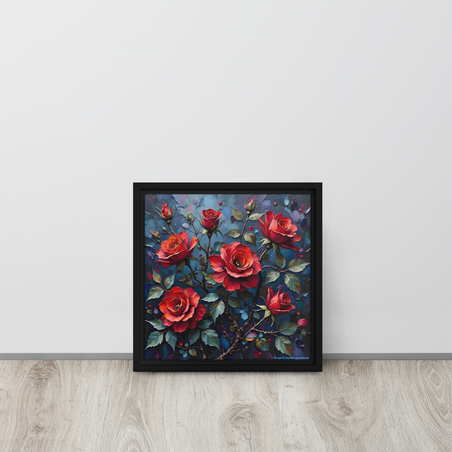 Gerahmte Leinwand „Dunkle Rose“ – Kunst zum Aufhängen, die Eindruck macht 🌹