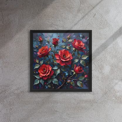 Gerahmte Leinwand „Dunkle Rose“ – Kunst zum Aufhängen, die Eindruck macht 🌹
