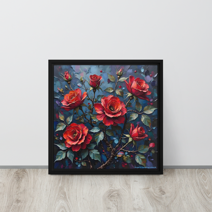 Gerahmte Leinwand „Dunkle Rose“ – Kunst zum Aufhängen, die Eindruck macht 🌹