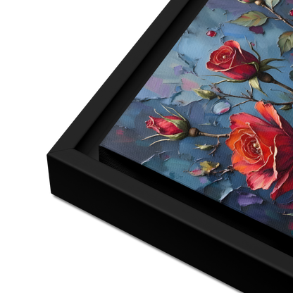 Gerahmte Leinwand „Dunkle Rose“ – Kunst zum Aufhängen, die Eindruck macht 🌹