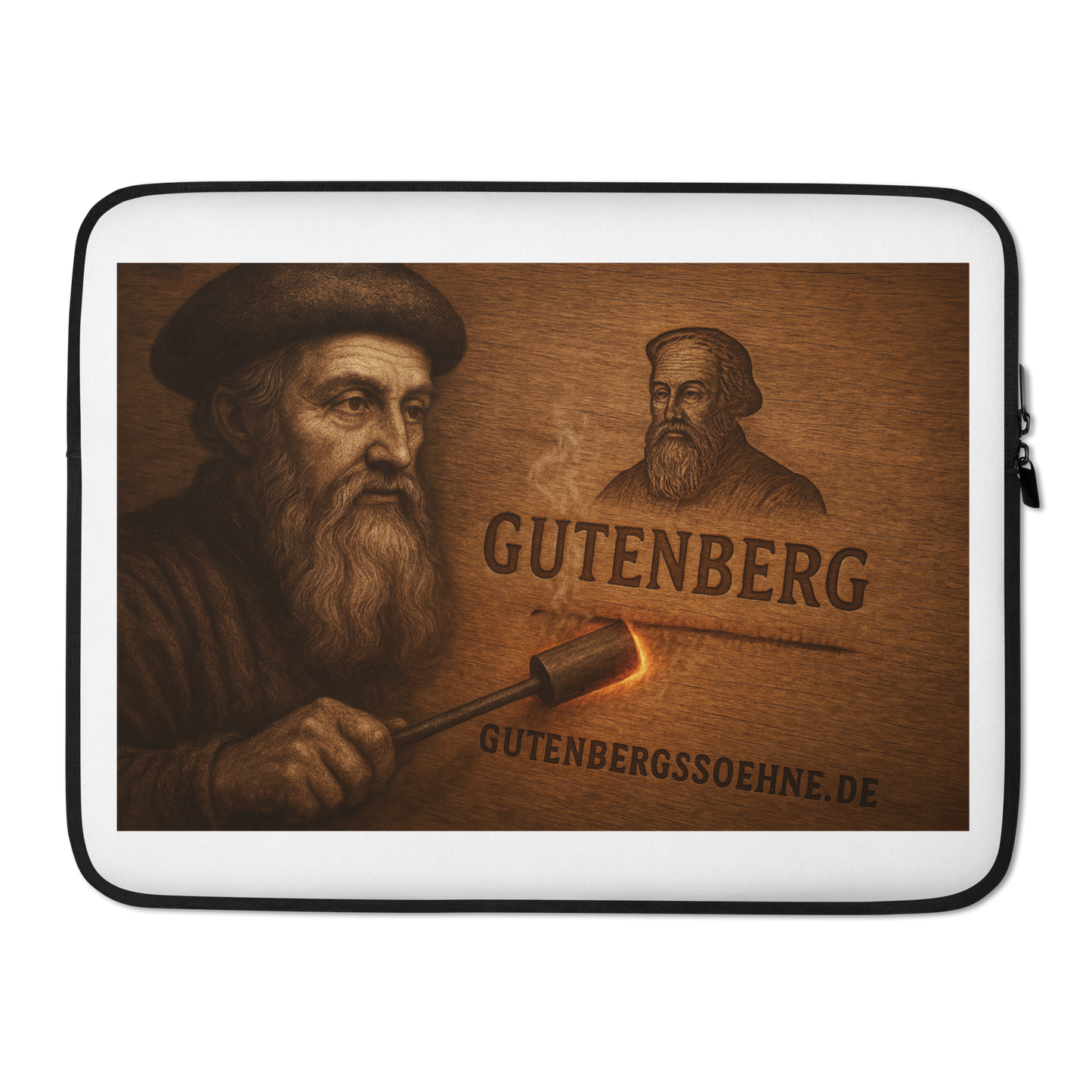 Laptop-Tasche „Gutenbergs Söhne“ – Schutz mit Stil und Geschichte 💼