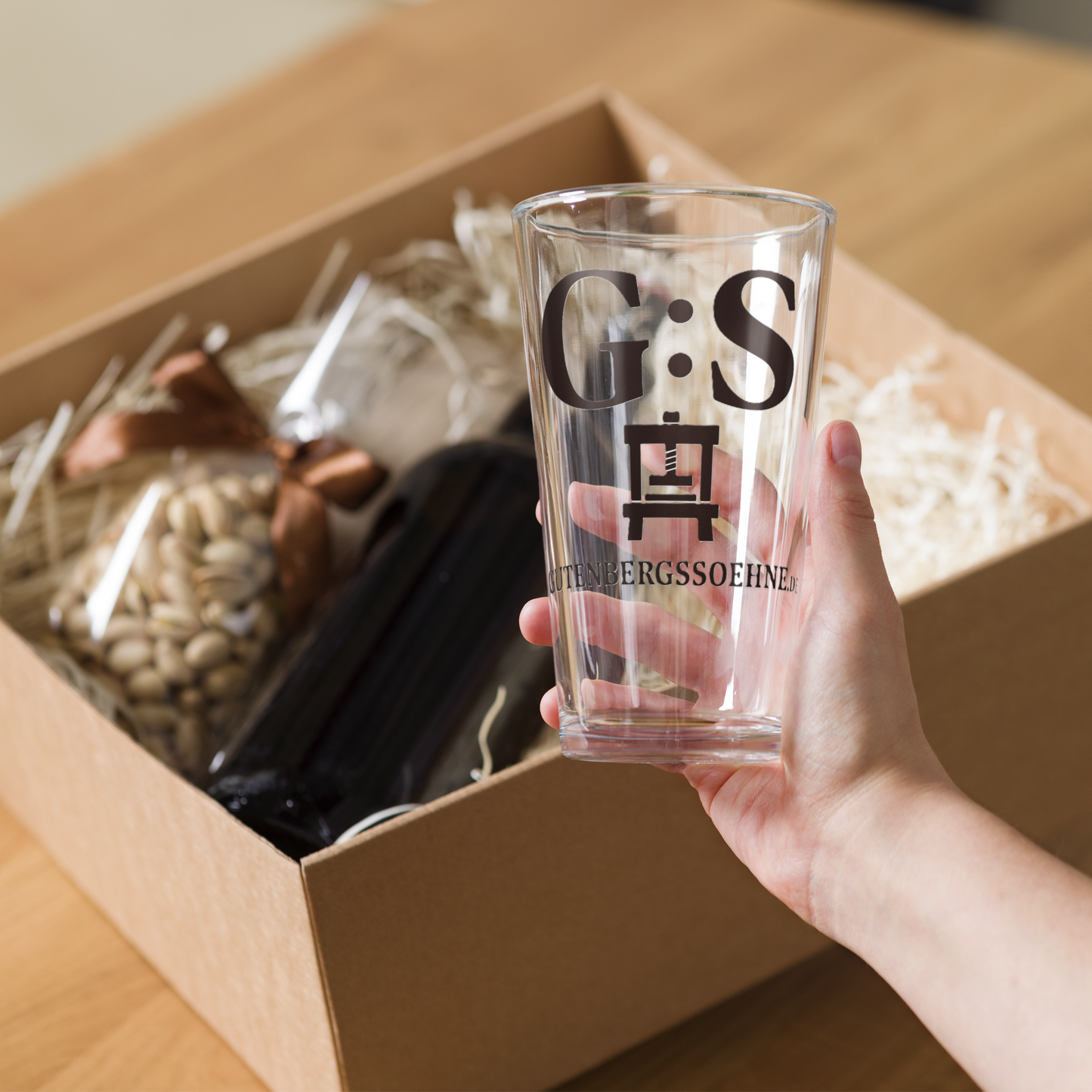 Pint-Glas „Gutenbergs Söhne“ – Stil trifft Geschichte