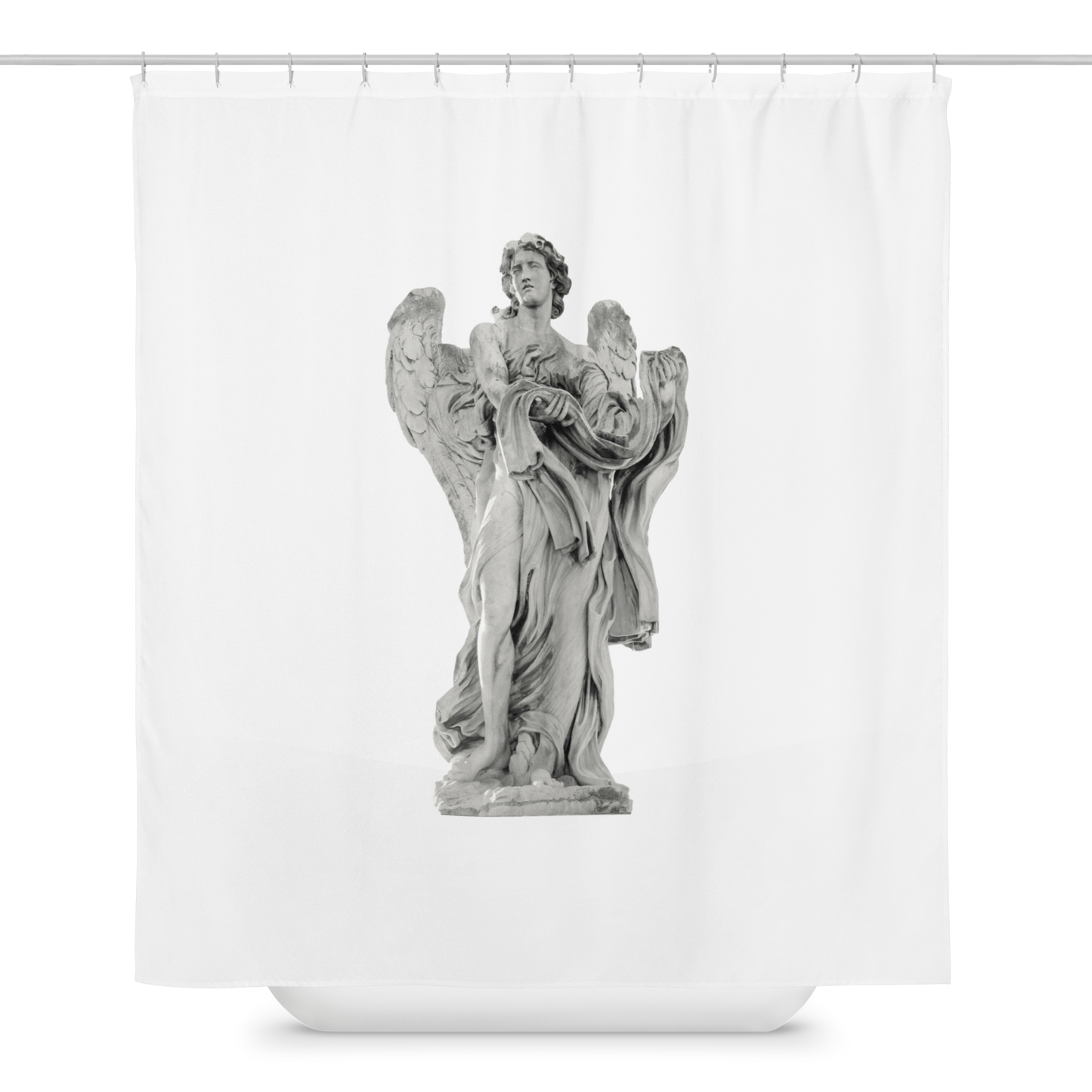 Duschvorhang „Engel mit Gewand“ – Erhabene Ruhe für dein Bad