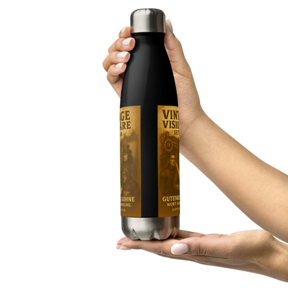 Edelstahl-Trinkflasche „Vintage Visionäre“ – Stil trifft Funktion 🛠️