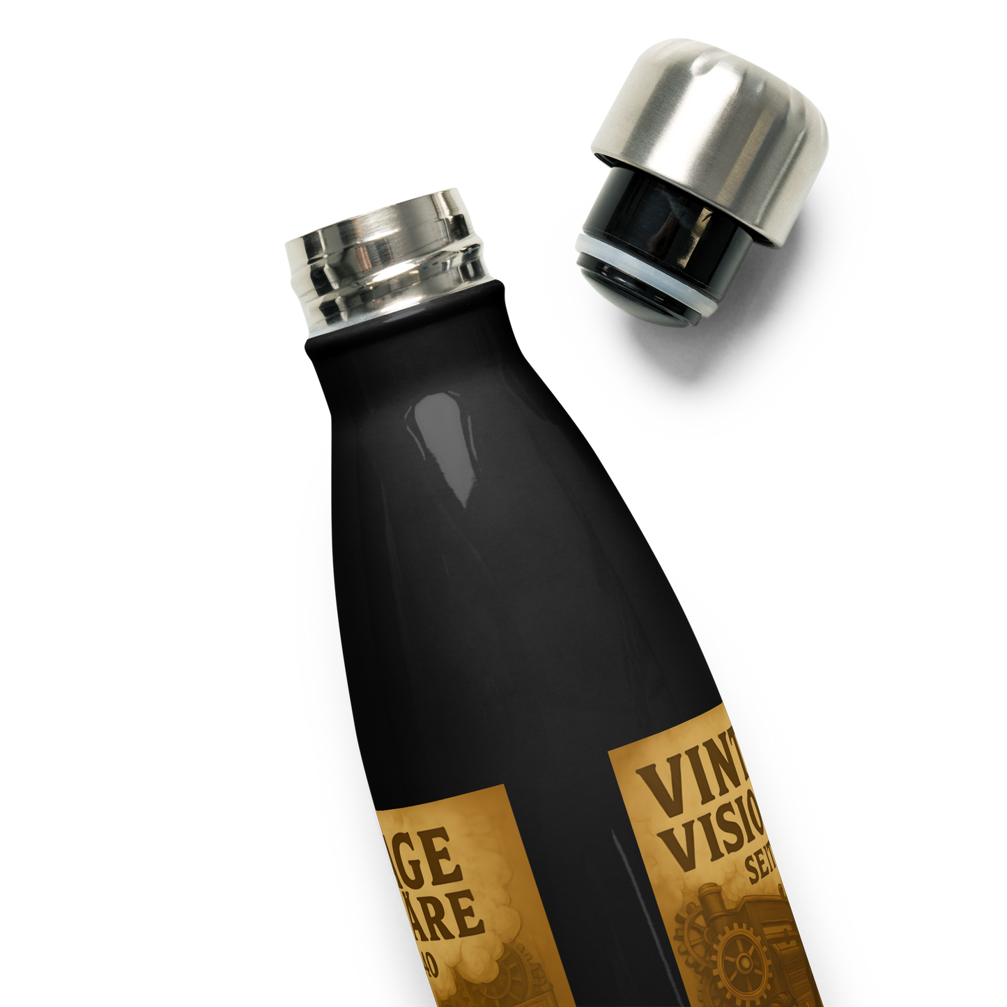 Edelstahl-Trinkflasche „Vintage Visionäre“ – Stil trifft Funktion 🛠️