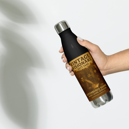 Edelstahl-Trinkflasche „Vintage Visionäre“ – Stil trifft Funktion 🛠️
