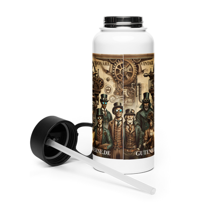 Edelstahl-Trinkflasche „Vintage Visionäre 1440“ – Zeitlos stilvoll, maximal funktional ⚙️