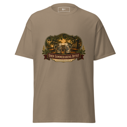 Vintage Sommermotiv Einen Sommerabend bitte auf Baumwoll-T-Shirt