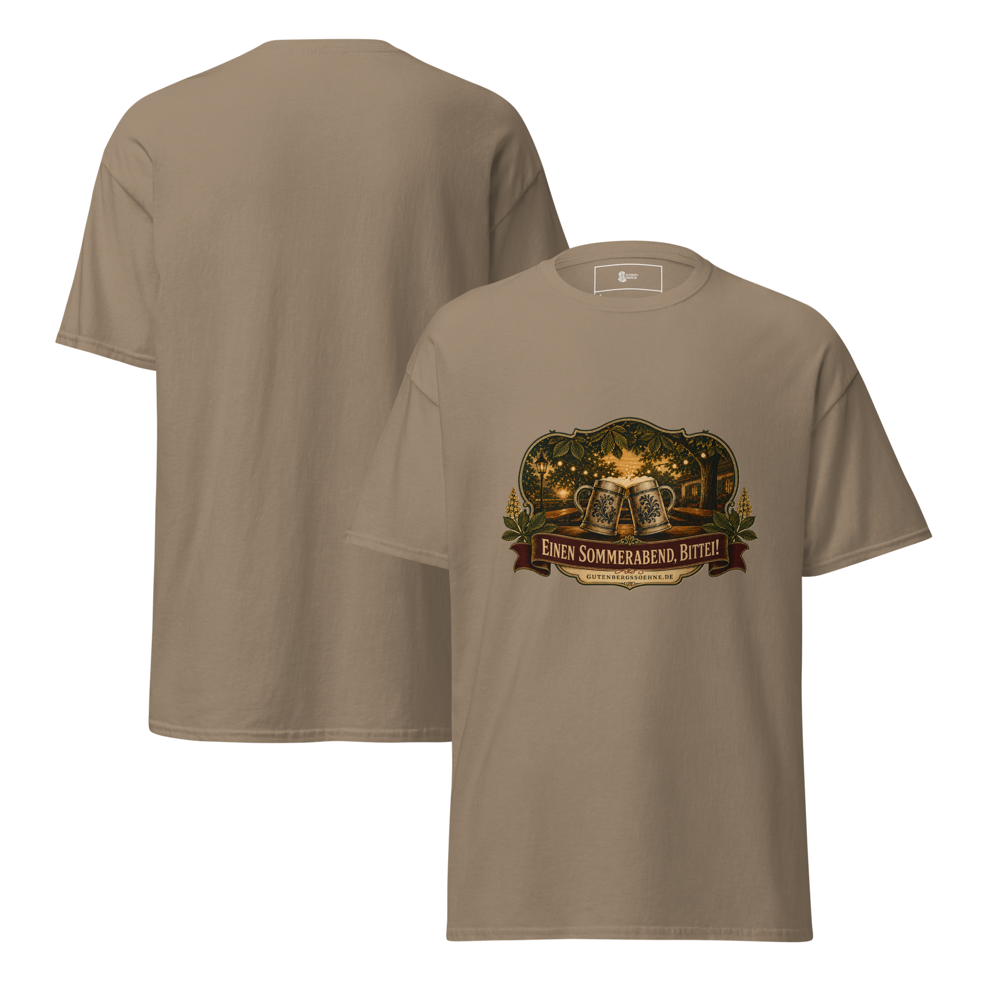 T-Shirt Einen Sommerabend bitte in Braune Savanne