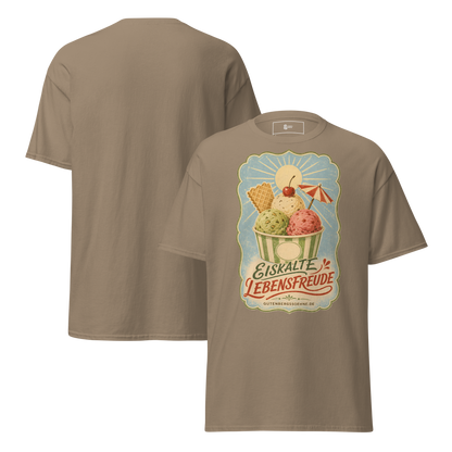 T-Shirt Eiskalte Lebensfreude in Braune Savanne