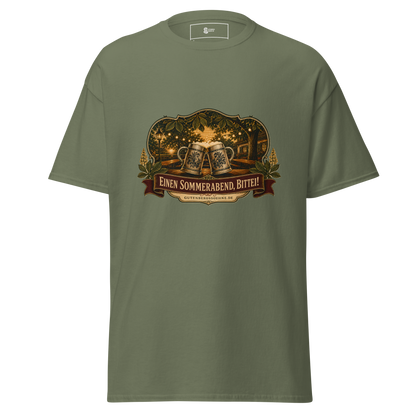 Vintage Sommermotiv Einen Sommerabend bitte auf Baumwoll-T-Shirt