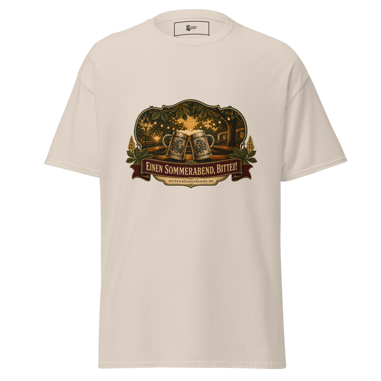 Vintage Unisex T-Shirt mit dem Spruch Einen Sommerabend bitte