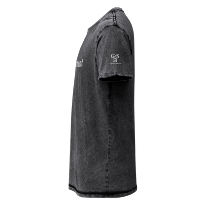 Denim-T-Shirt „Scripta manent“ – von GutenbergsSoehne.de