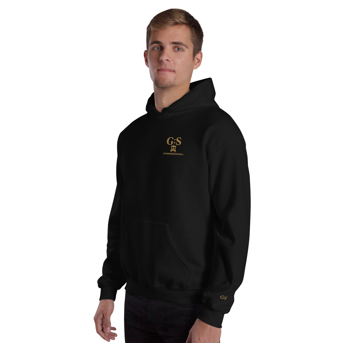 Unisex-Kapuzenpullover bestickt – GutenbergsSoehne.de