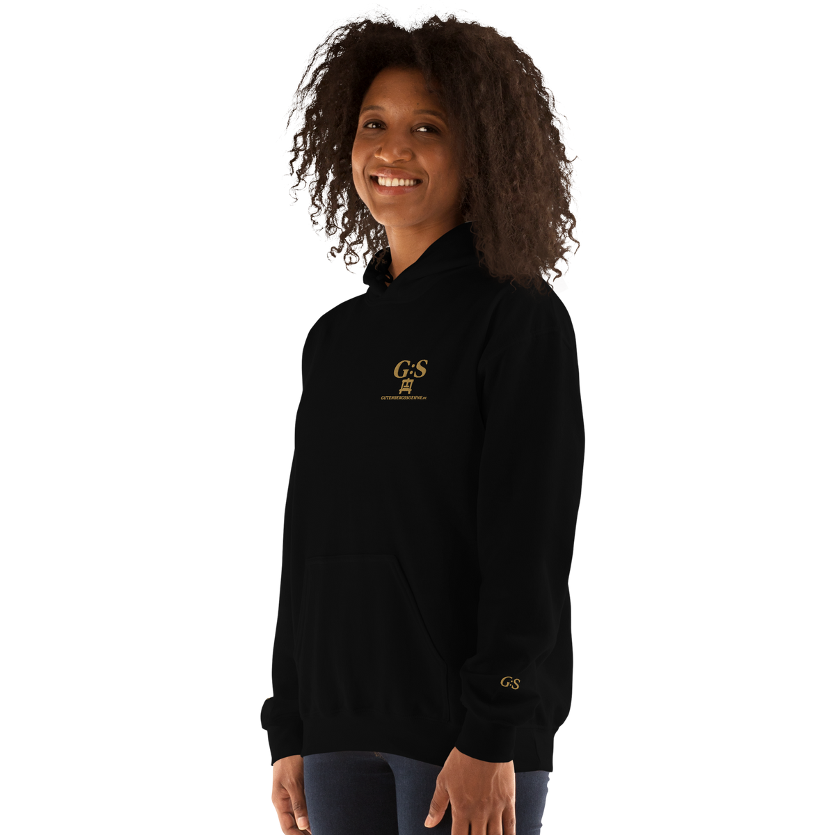 Unisex-Kapuzenpullover bestickt – GutenbergsSoehne.de