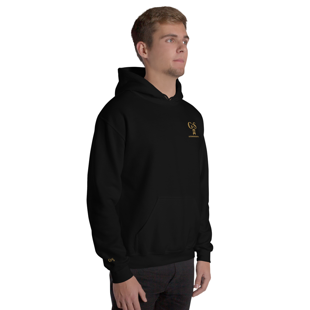 Unisex-Kapuzenpullover bestickt – GutenbergsSoehne.de