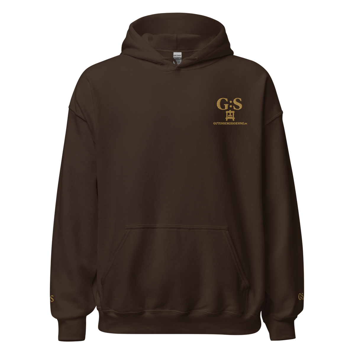 Unisex-Kapuzenpullover bestickt – GutenbergsSoehne.de