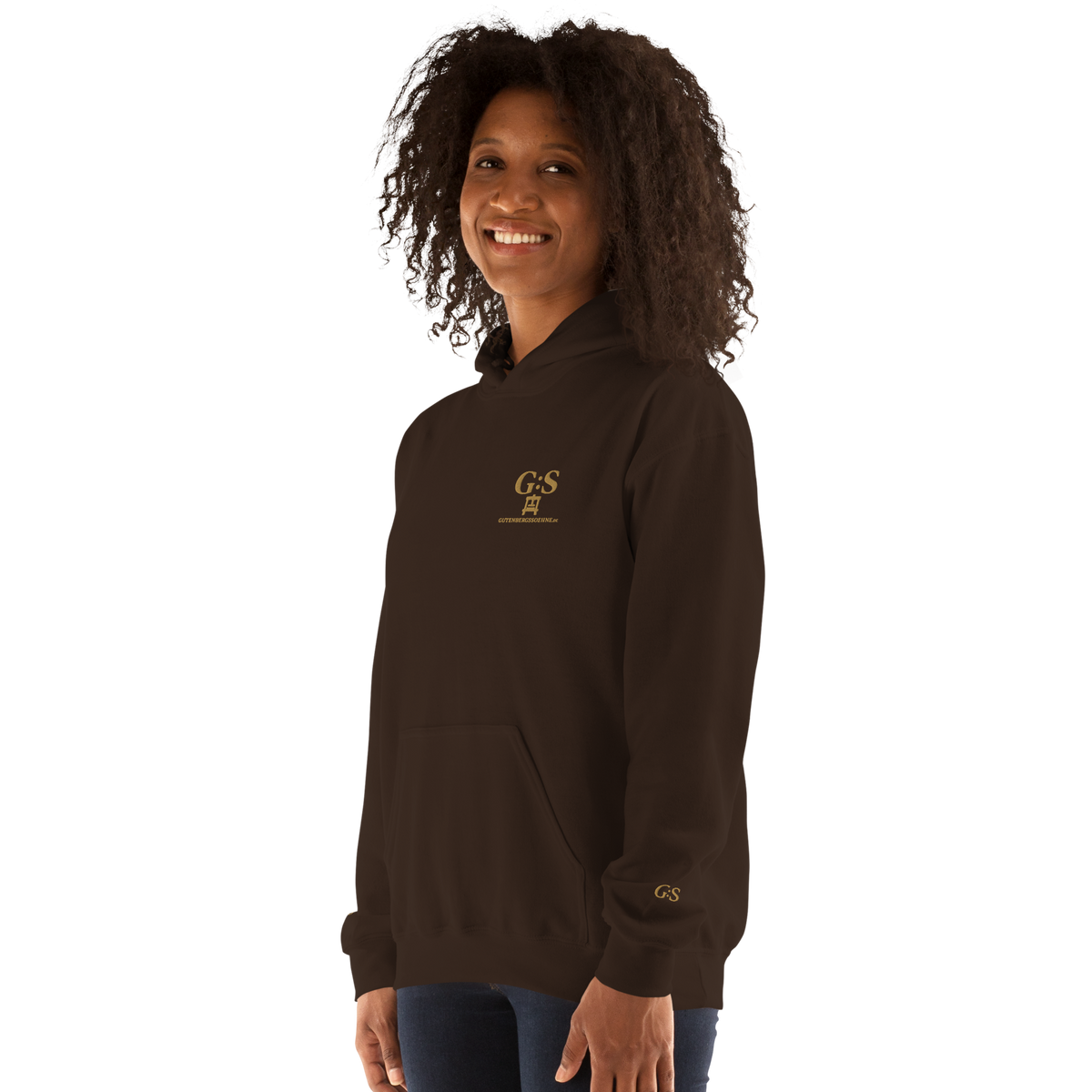 Unisex-Kapuzenpullover bestickt – GutenbergsSoehne.de