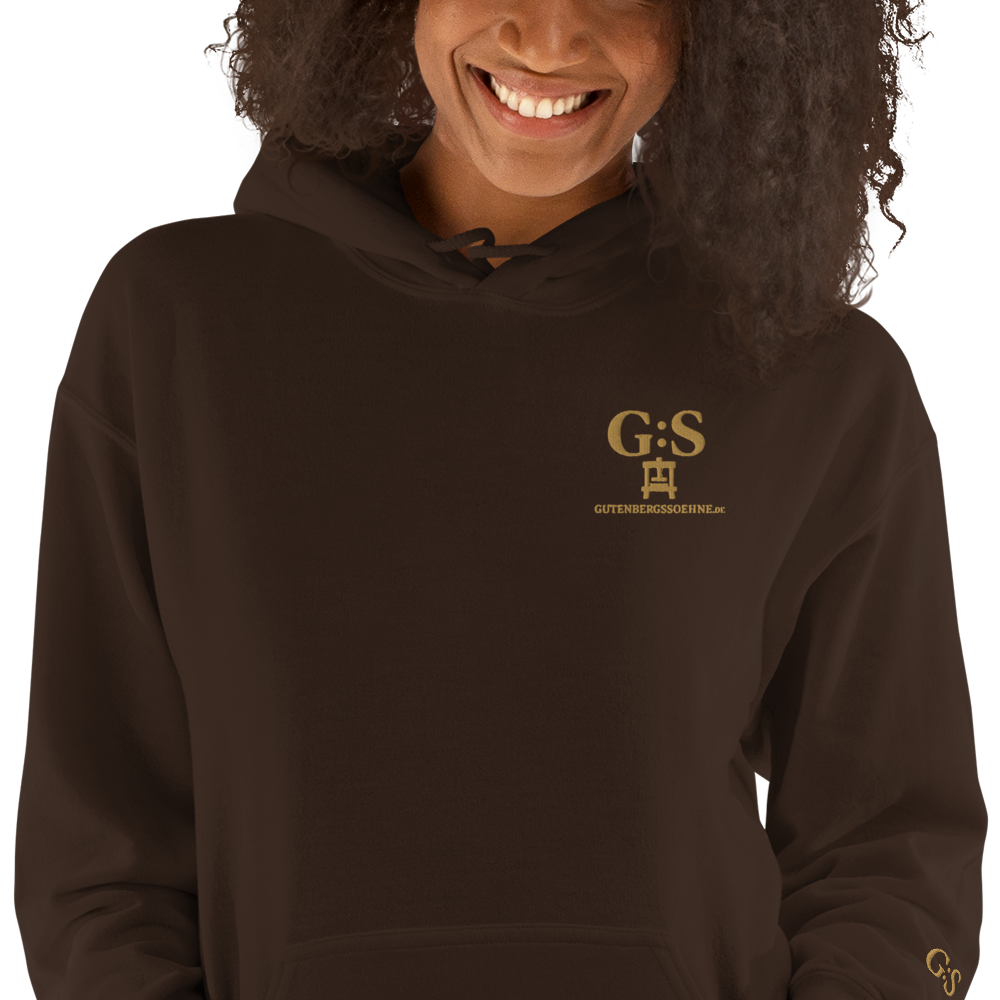 Unisex-Kapuzenpullover bestickt – GutenbergsSoehne.de