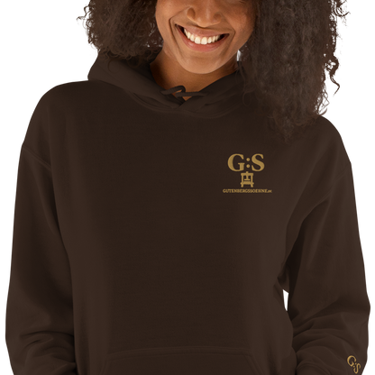 Unisex-Kapuzenpullover bestickt – GutenbergsSoehne.de