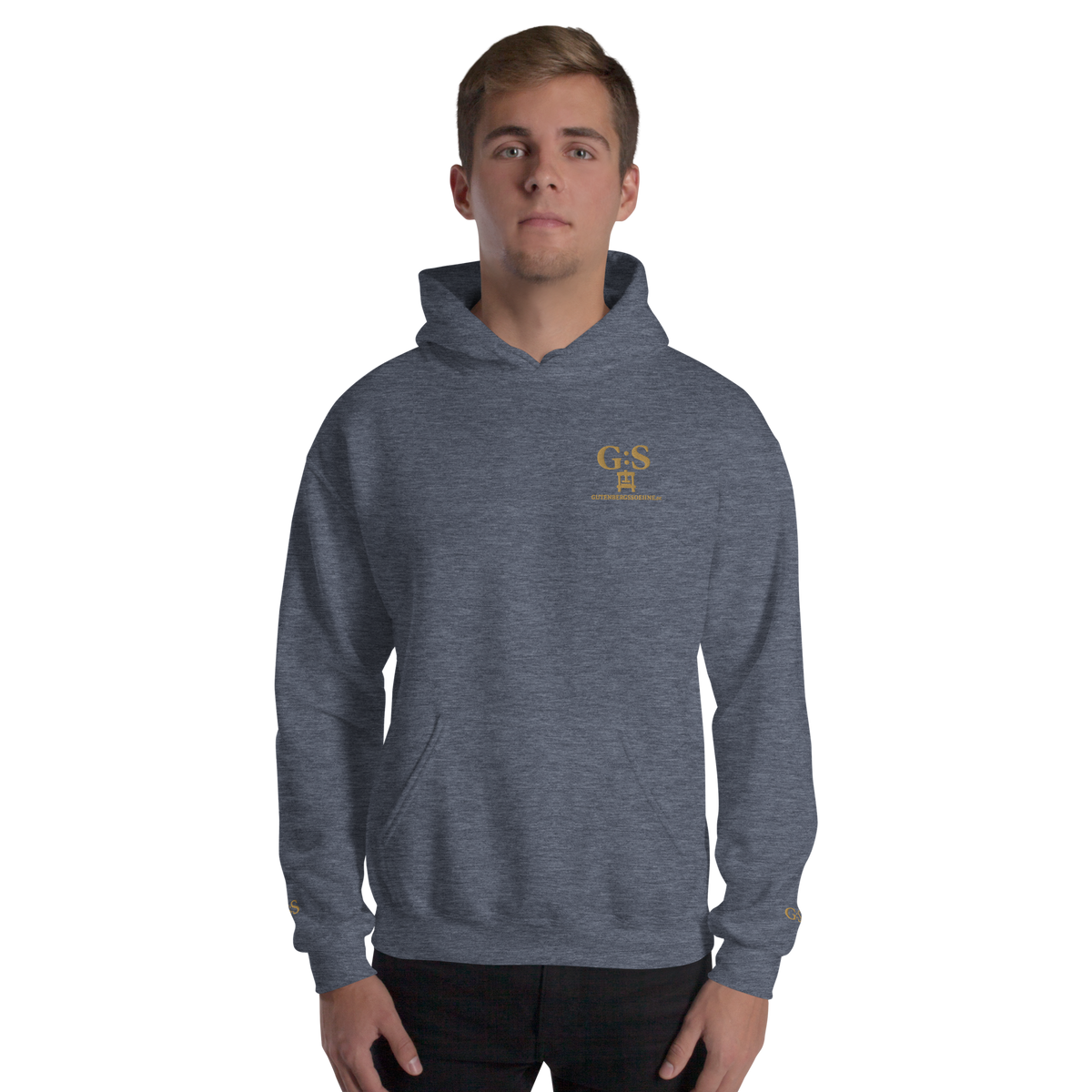 Unisex-Kapuzenpullover bestickt – GutenbergsSoehne.de
