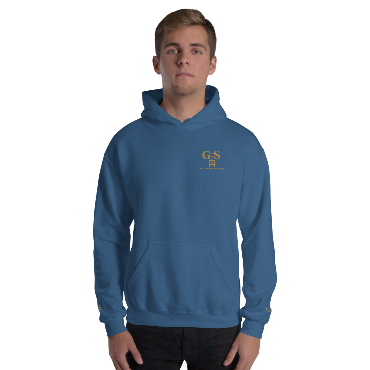 Unisex-Kapuzenpullover bestickt – GutenbergsSoehne.de