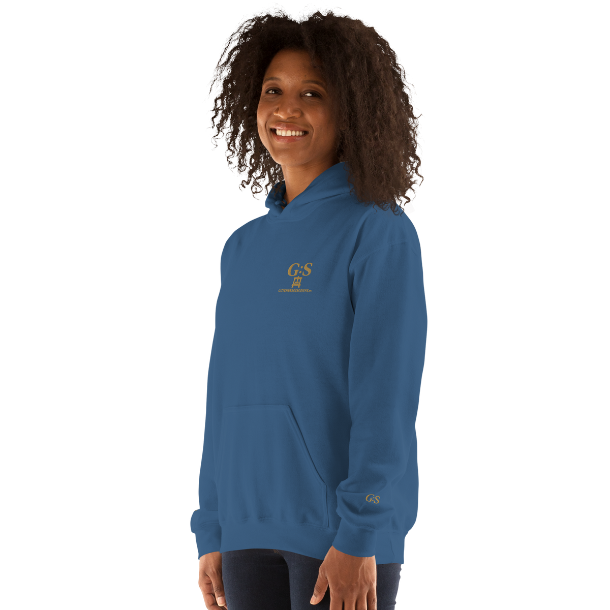 Unisex-Kapuzenpullover bestickt – GutenbergsSoehne.de