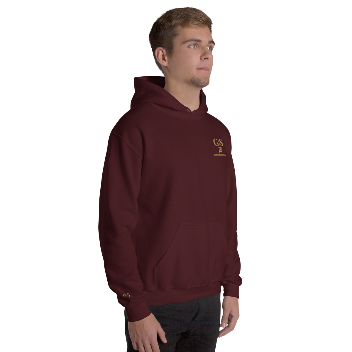 Unisex-Kapuzenpullover bestickt – GutenbergsSoehne.de