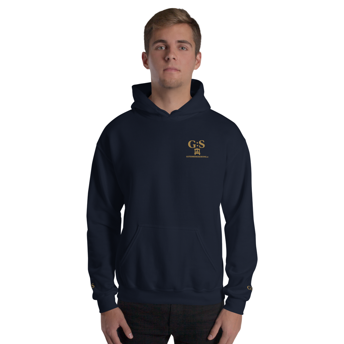 Unisex-Kapuzenpullover bestickt – GutenbergsSoehne.de