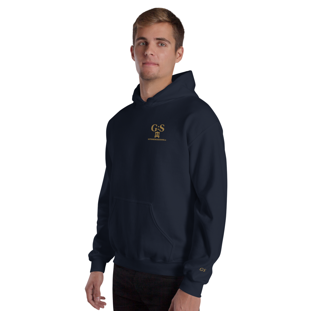 Unisex-Kapuzenpullover bestickt – GutenbergsSoehne.de