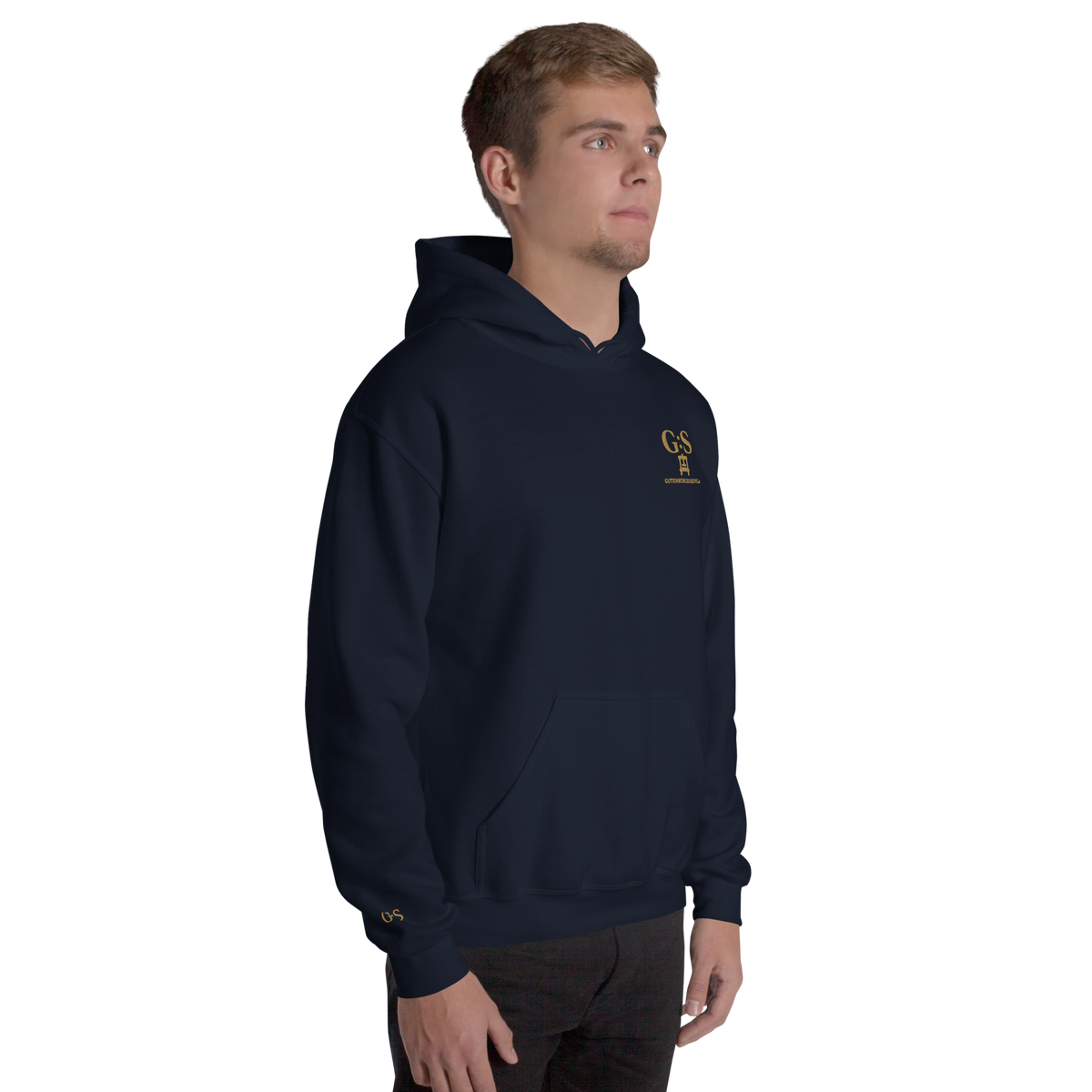 Unisex-Kapuzenpullover bestickt – GutenbergsSoehne.de