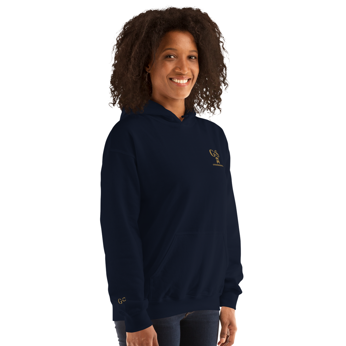 Unisex-Kapuzenpullover bestickt – GutenbergsSoehne.de