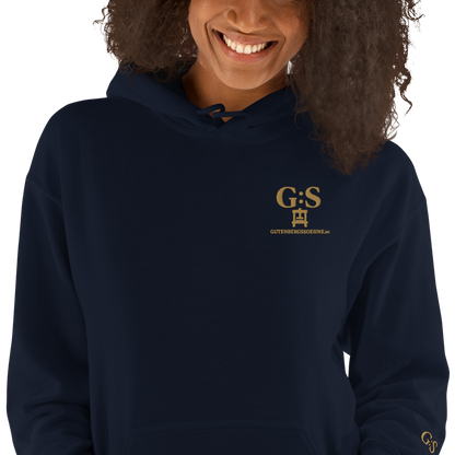 Unisex-Kapuzenpullover bestickt – GutenbergsSoehne.de