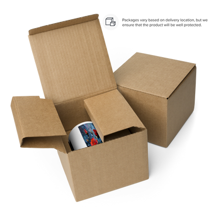 Glänzende Keramiktasse „Dunkle Rose“ – Eleganz für deine Kaffeepause